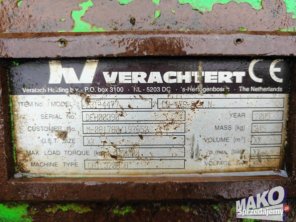 Szybkozłącze mechaniczne Verachtert CW45S CAT świętokrzyskie