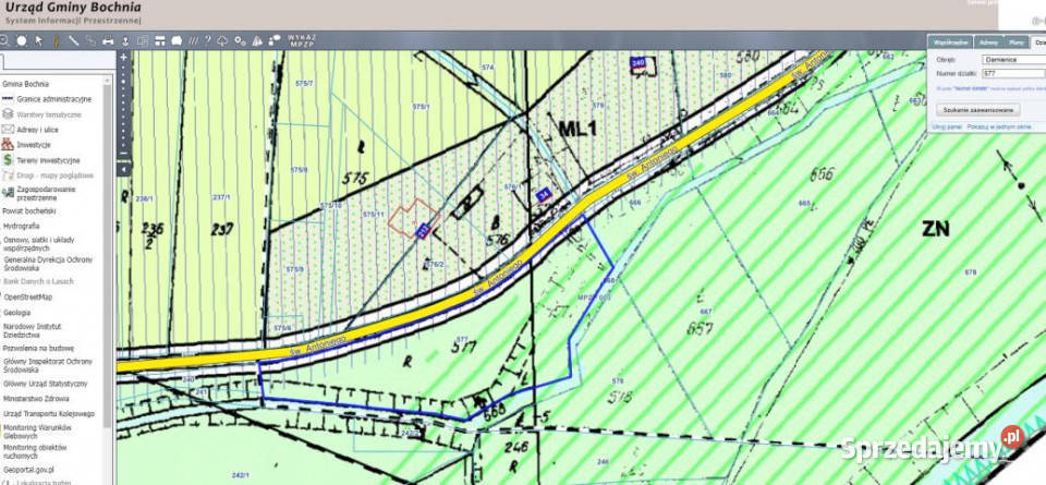 Działka 5900m2 Damienice asfalt