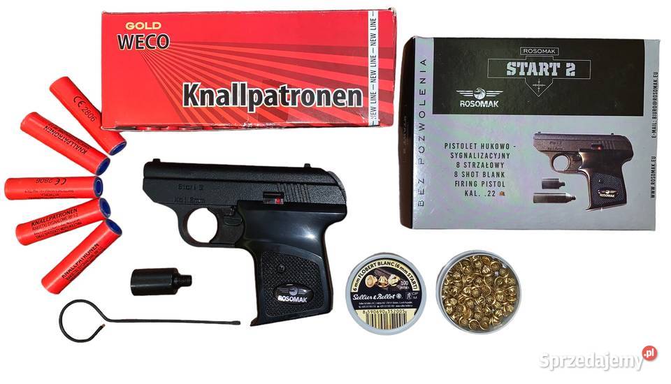 PISTOLET HUKOWY 6MM START 2 ALARMOWY ZESTAW NA wielkopolskie Poznań