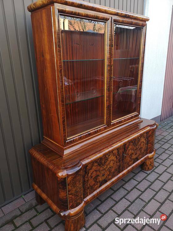 Witryna ARTDECO Politura Orzech Stara Antyk Swarzędz