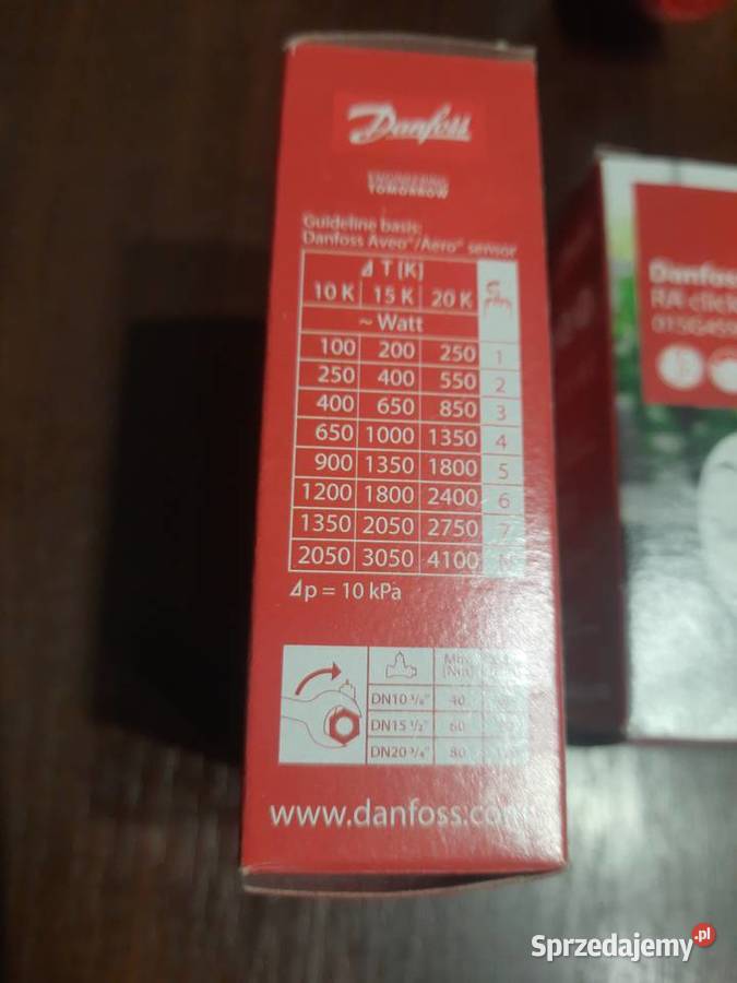 Danfoss Aero glowica i zawór termostatyczny Zawory