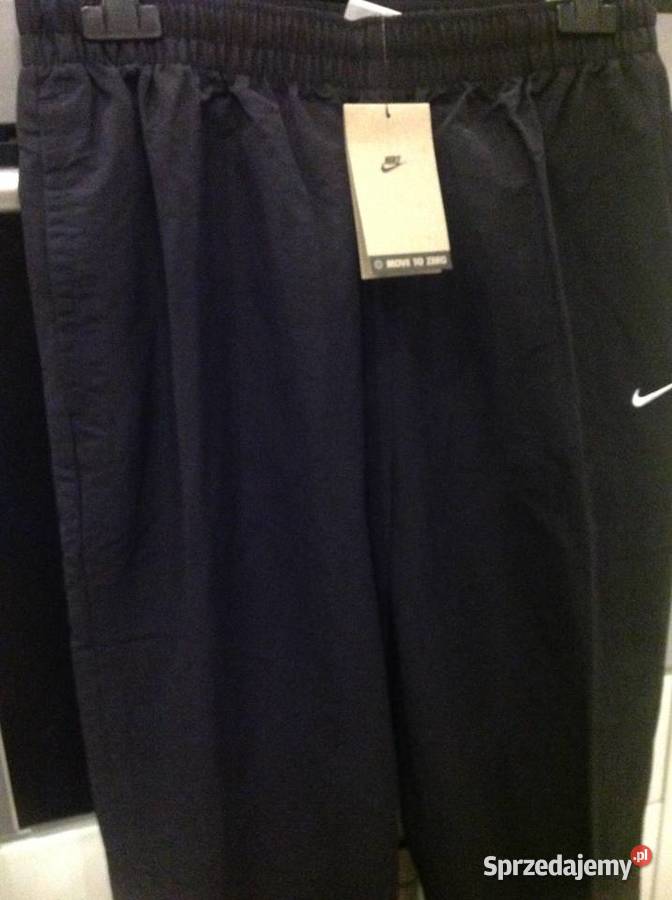 Spodnie Nylonowe Dresowe Damskie NIKE M Czarne Nowa Sól