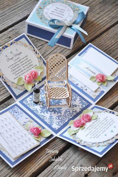 Kartka w pudełku exploding box emerytki różne Słupsk