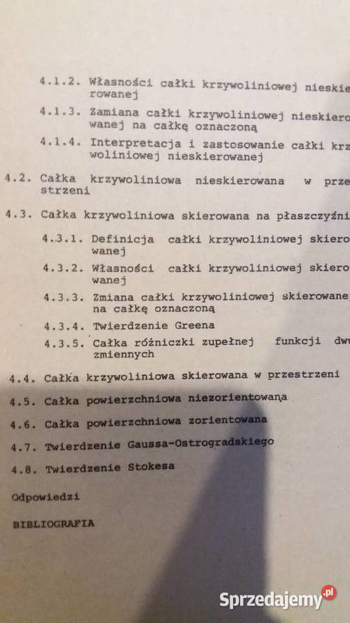 Piskorz książka Zbiór zadań z rachunku całkowego Warszawa