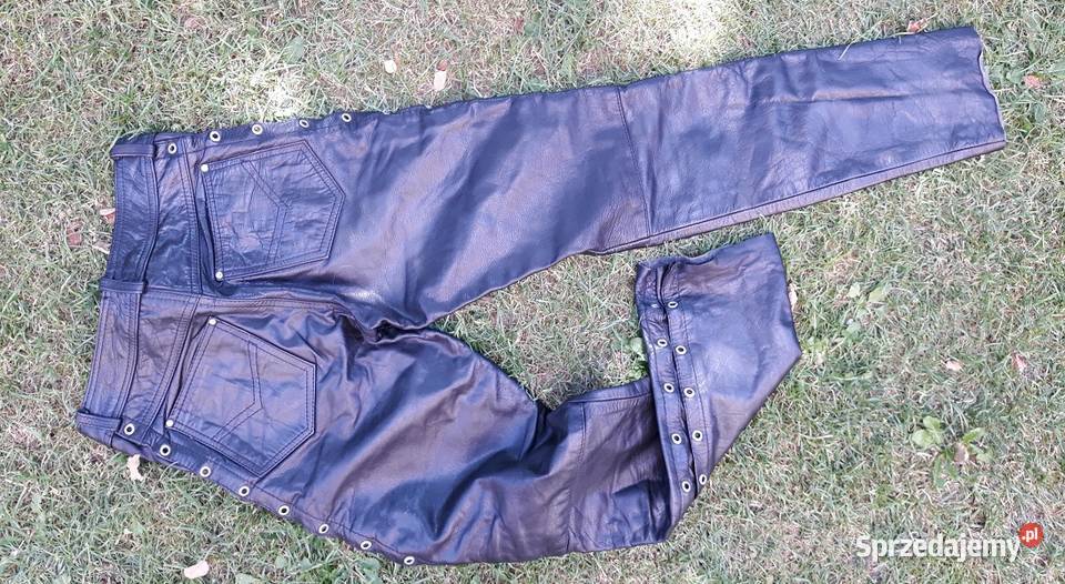 spodnie skórzane proste wiązaneMotor Sosnowiec