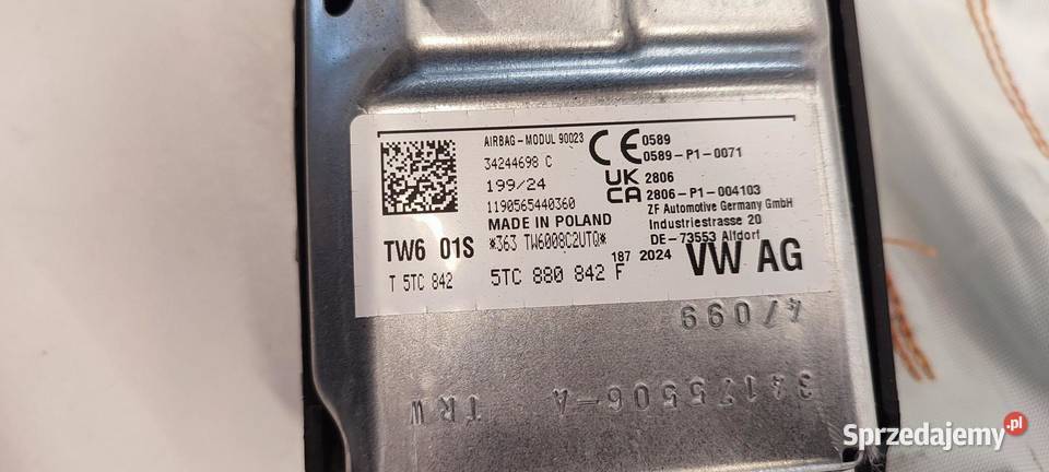 VW TIGUAN ALLSPACE PODUSZKA AIRBAG KOLANOWA