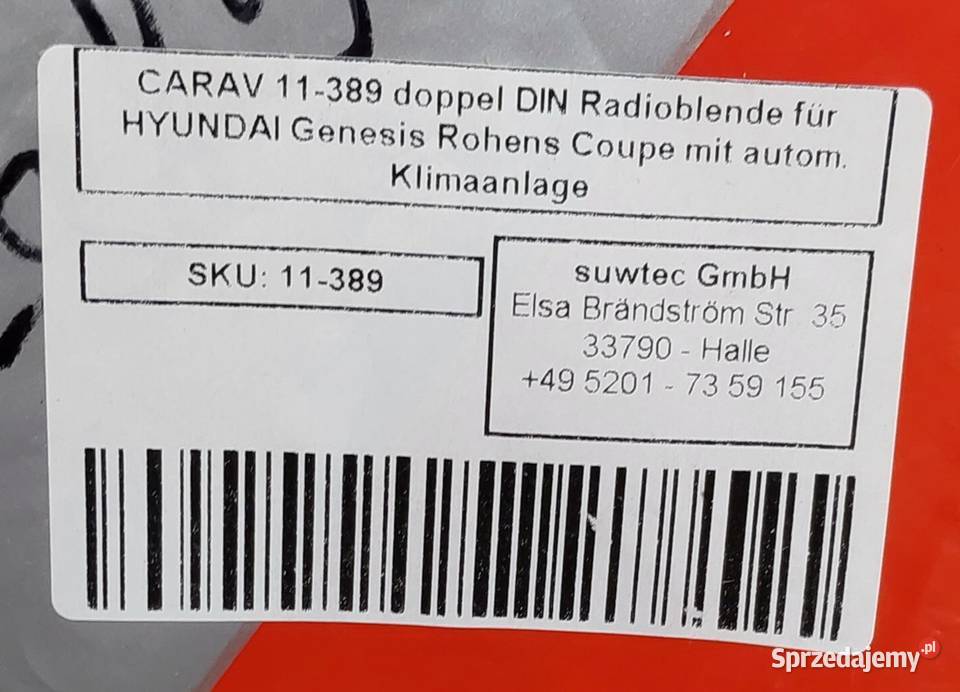 CARAV 11389 OBUDOWA RAMKA RADIA 2 DIN HYUNDAI Mielęcin