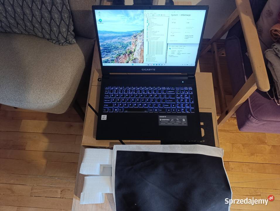 Gigabyte 244Hz RTX 3060 I5 10500H 16RAM 512SSD Elektronika Kraków