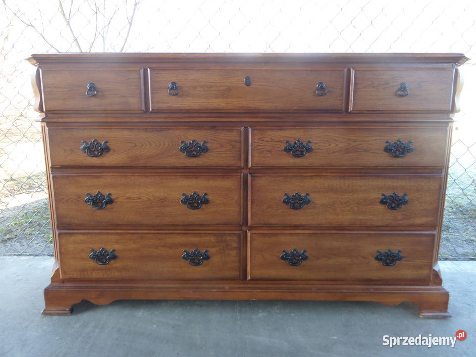 komoda dębowa drewniana stan wysyłka dowóz łódzkie Buczek