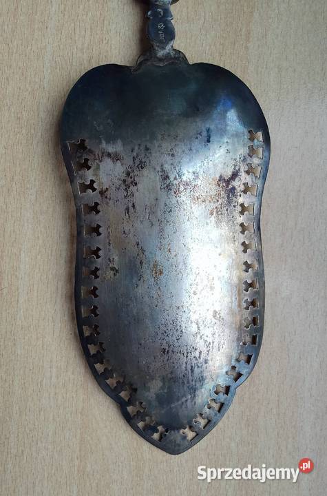 Srebrna Ażurowa łopatka do ciasta tortu lata 80 Nakło nad Notecią