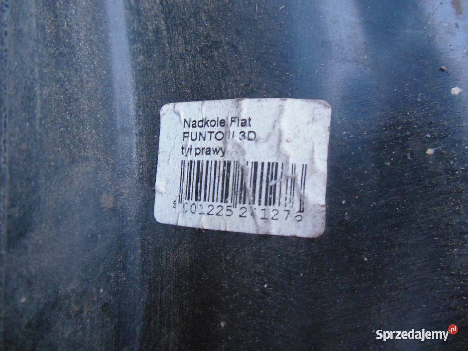 NADKOLE LEWY TYŁ PUNTO II 3D NOWE osobowe
