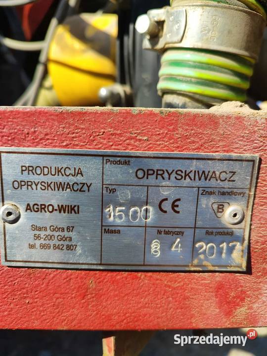 Sprzedam opryskiwacz Agro Wiki 1500l Bełżyce