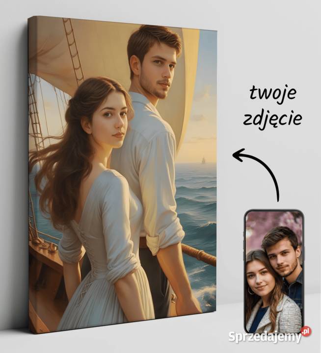 Obraz Portret na płótnie karykatura titianic ze