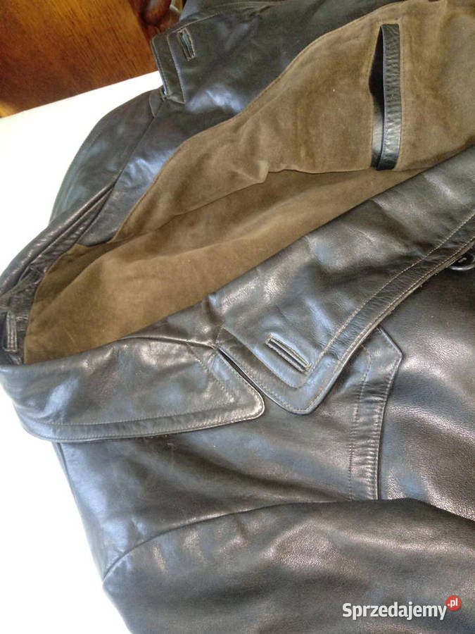 płaszcz skórzany kurtka męski czarny do Piotrówek sprzedam