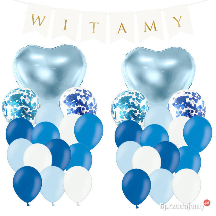 Zestaw dekoracji WITAMY Balony foliowe Powitanie Adamowizna