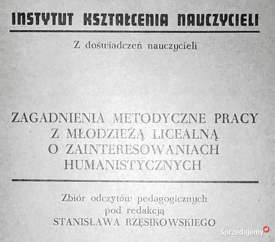 Zagadnienia metodyczne pracy z młodzieżą Pozostałe Chełm