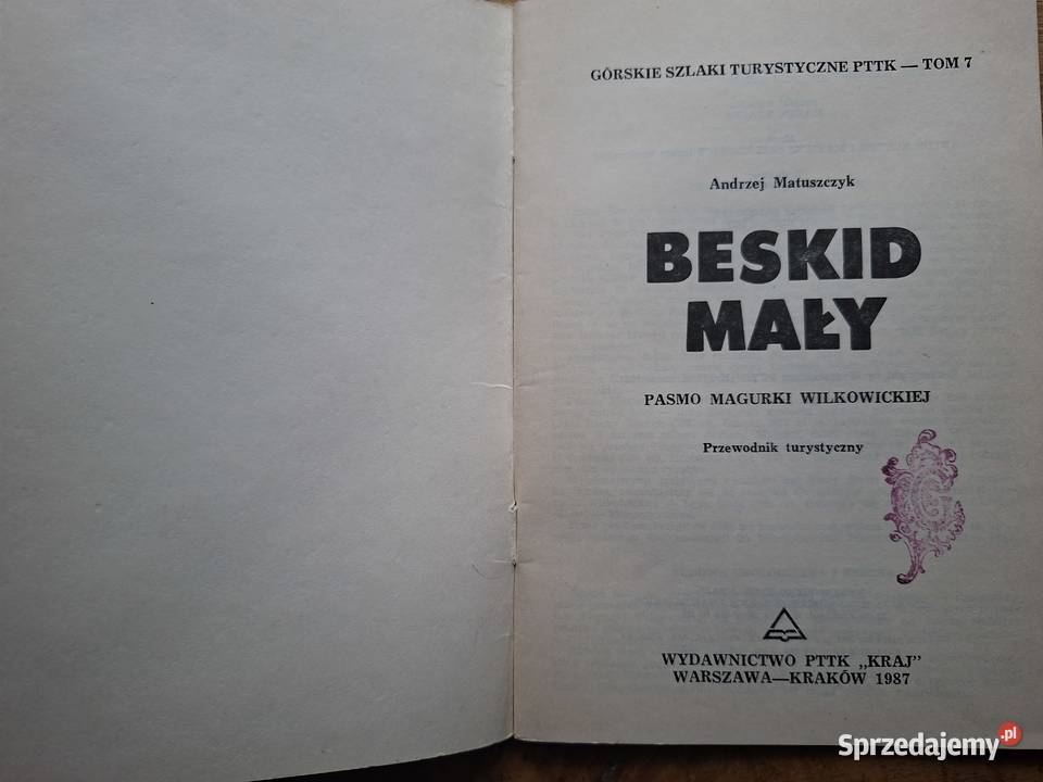 Beskid Mały pasmo Magurki Wilkowickiej A ISBN 8370051405 Kraków sprzedam
