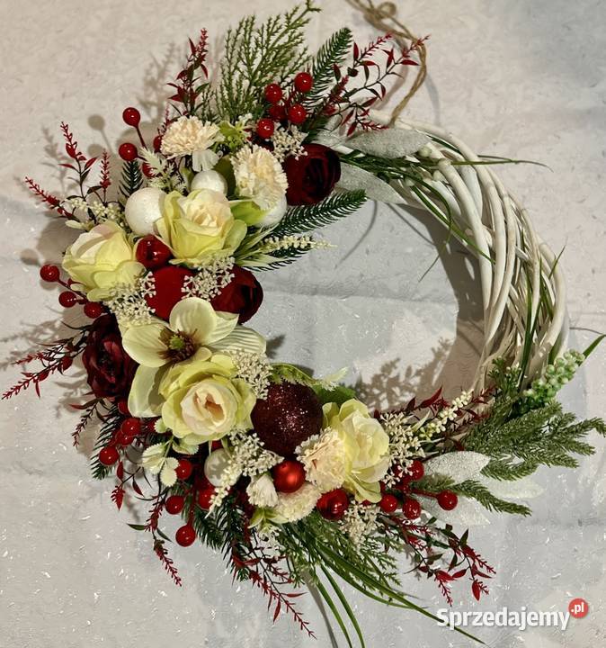 Wianek Bozpnarodzeniowy Premium piękny duży wielokolorowy