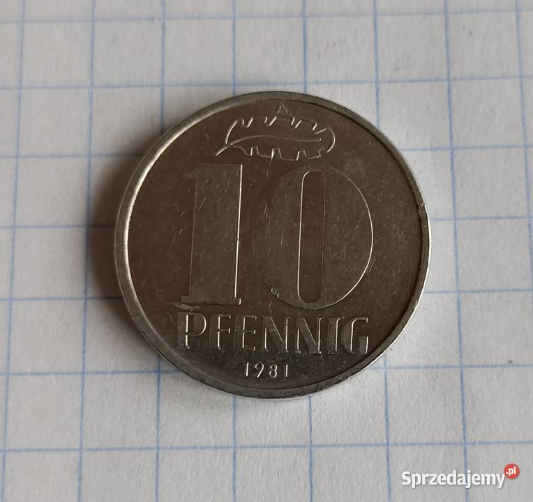 10 FENIGÓW 10 PFENNIG 1981 NRD NIEMCY Piszczac