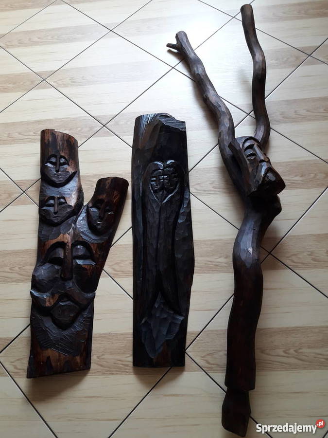 Płaskorzeżba w drewnie twórczość ludowa Janów Lubelski