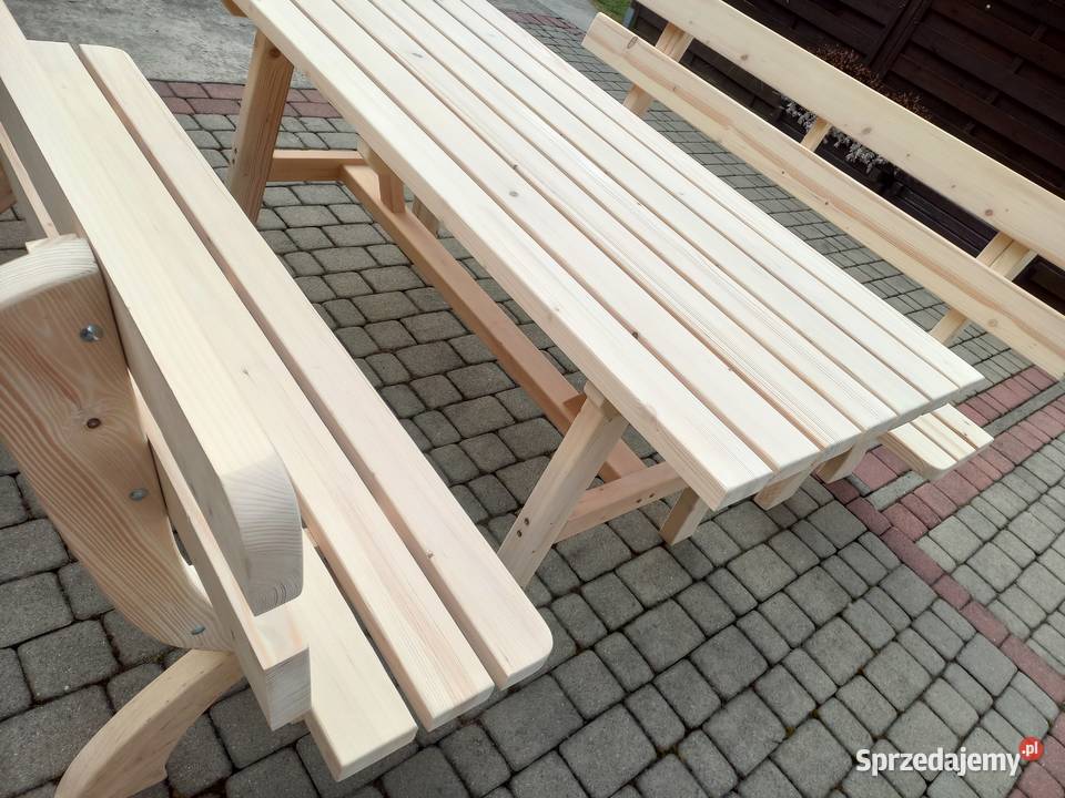 Meble ogrodowe komplet 180 stół ławki