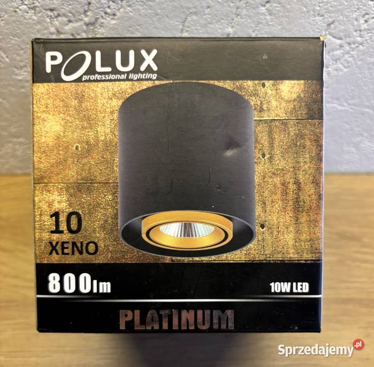 Reflektor sufitowy Polux Xeno czarnozłoty