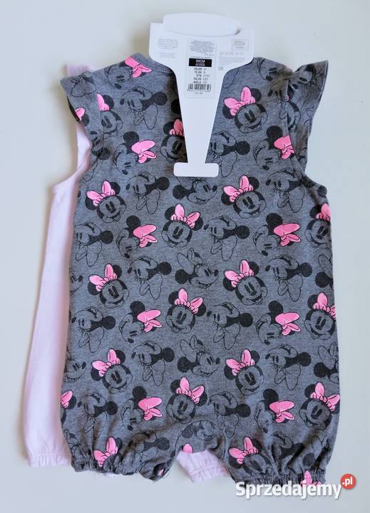 Nowy 2 Pack rampersów Cool Club Minnie Mouse 80 Katowice