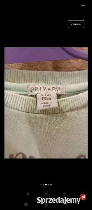 Bluza primark 122 67 lat jednorożec sparkle Biłgoraj