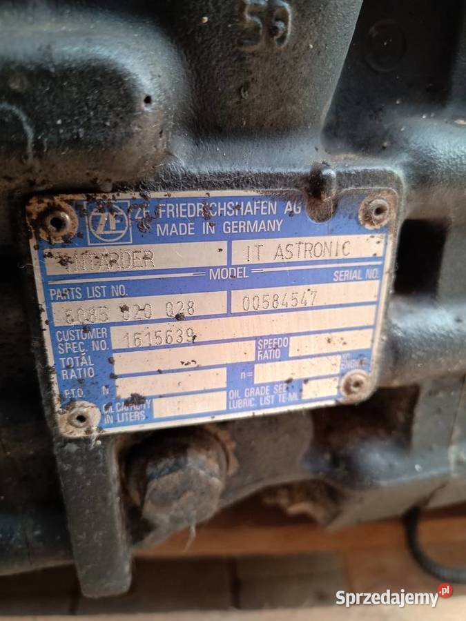 Skrzynia biegów MAN TGX 12AS3141TO ciężarowe