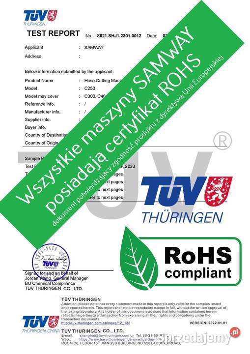 Zakuwarka elektryczna SAMWAY P28E 1 fazowa 230V Złotów