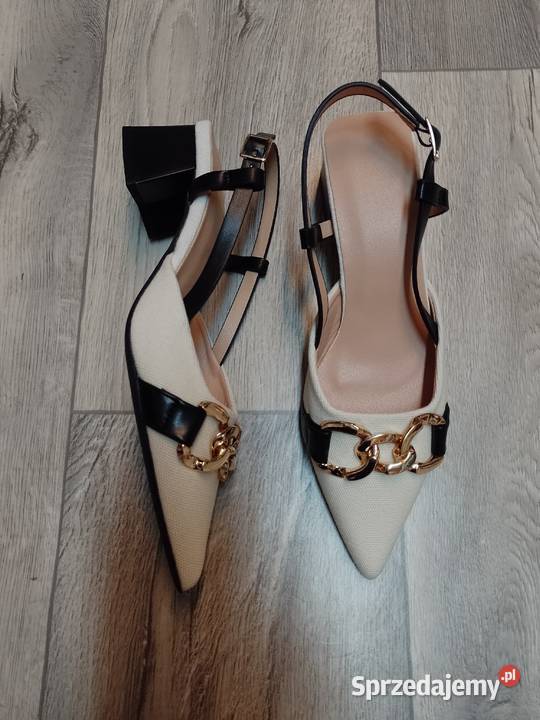 38 Bogato zdobione Czółenka wieczorowe z odkrytą Czółenka Kraków