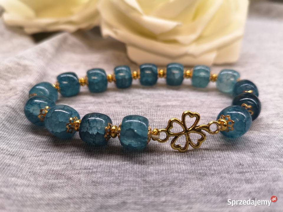Bransoletka z naturalnych kamieni w morskim Kielce