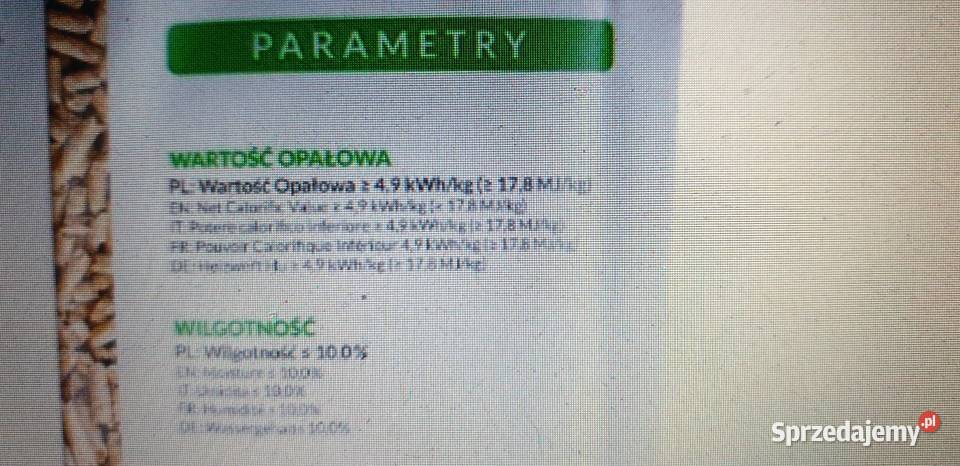 pelet A1 165MJ 46KW zawartość popiołu 07 Cięcina