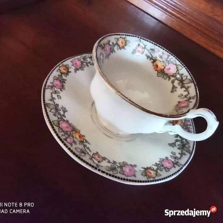 Filiżanka C T Altwasser z niebieskim orłem lat Gdańsk