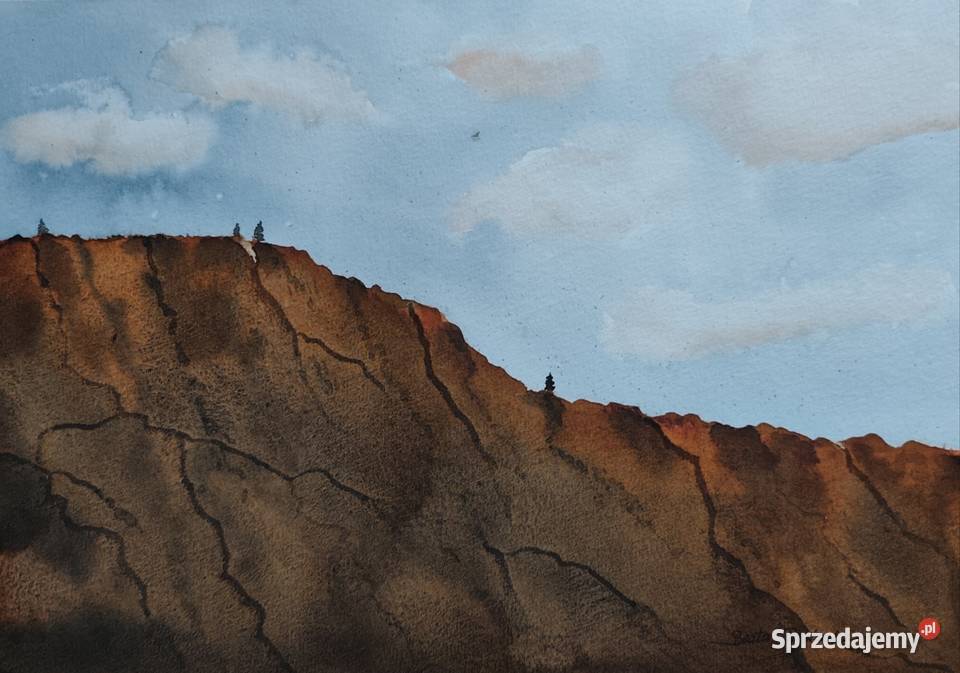 Akwarela Akwarelka Obraz pt Góry Kanionu sprzedam