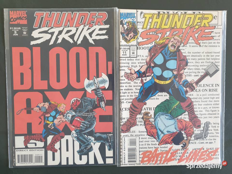 Thunder Strike 11 komiksów Marvel USA Amerykańskie Gdynia