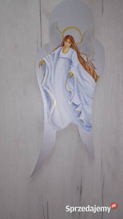 Anioł Stróż malowany ręcznie Pamiątka Komunii śląskie sprzedam