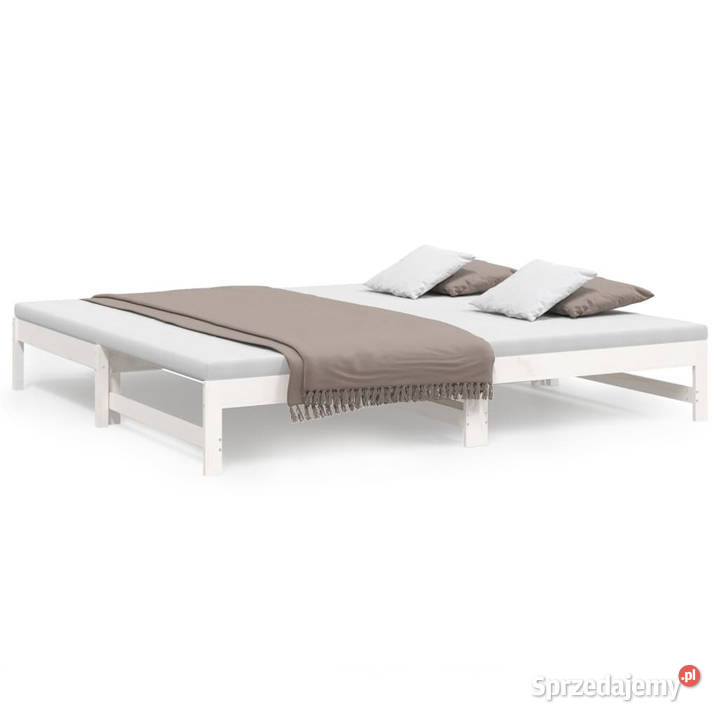 Łóżko rozsuwane białe 2x90x200 lite drewno 30cm Warszawa sprzedam