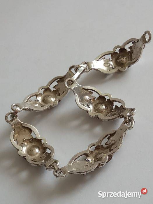 Piękna srebrna bransoletka stare srebroWarmet Wrocław