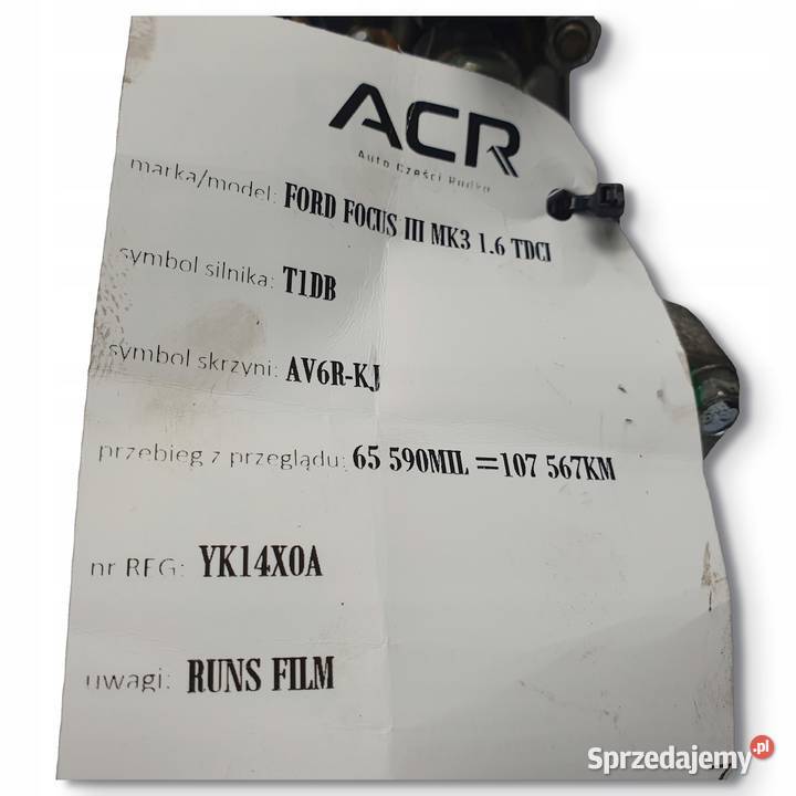 ROZRUSZNIK Ford Focus III MK3 16 TDCI ESW20E11 lubelskie Chełm