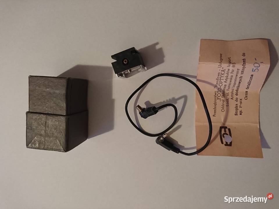 Stopka do lampy błyskowej z kablem DDR Elektronika Warszawa