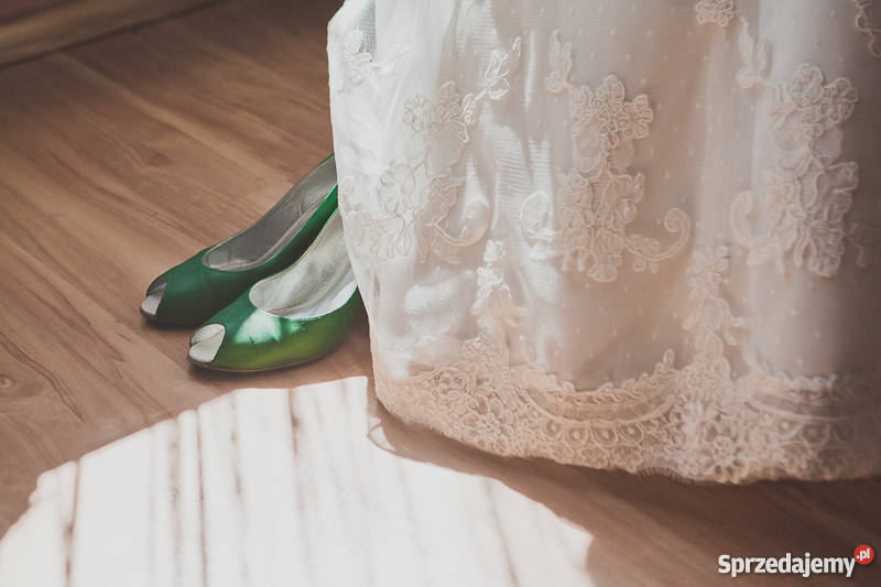 Piękna suknia ślubna Gala Dei ecru 3638 retro Wąchock