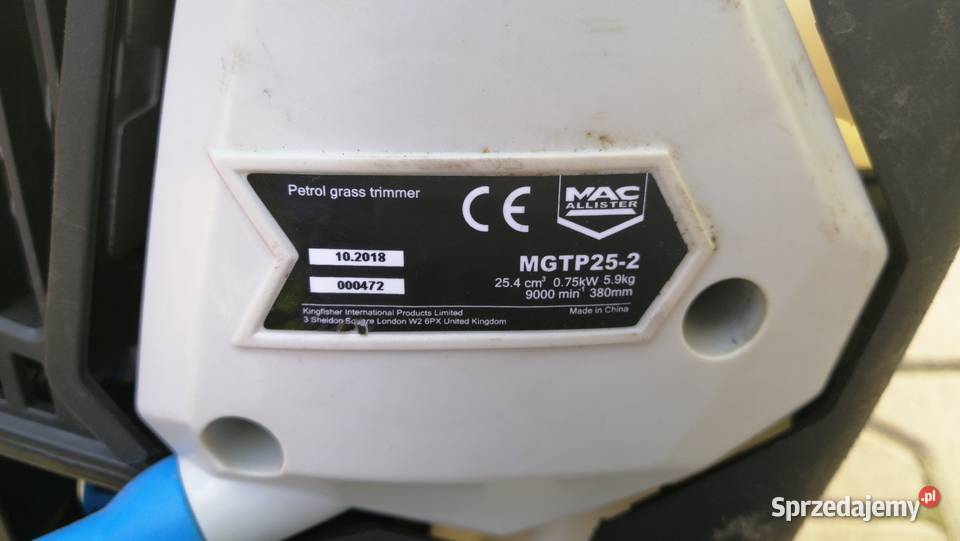 PODKASZARKA SPALINOWA MACALLISTER model MGTP252 wielkopolskie Wyrzeka