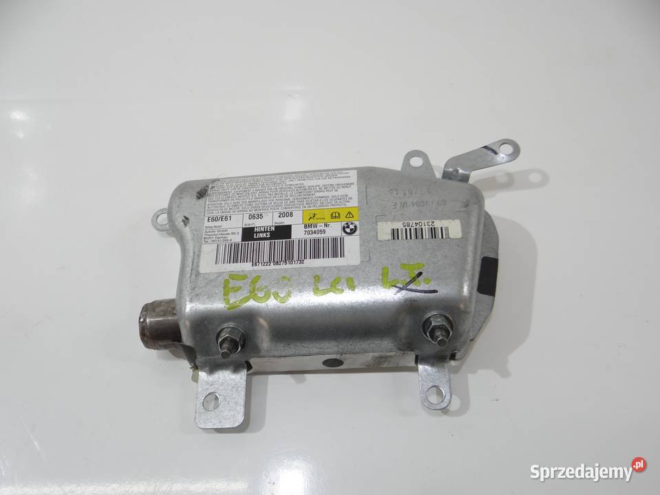 PODUSZKA AIRBAG DRZWI LEWY TYŁ BMW E60 LIFT Strzyżewice