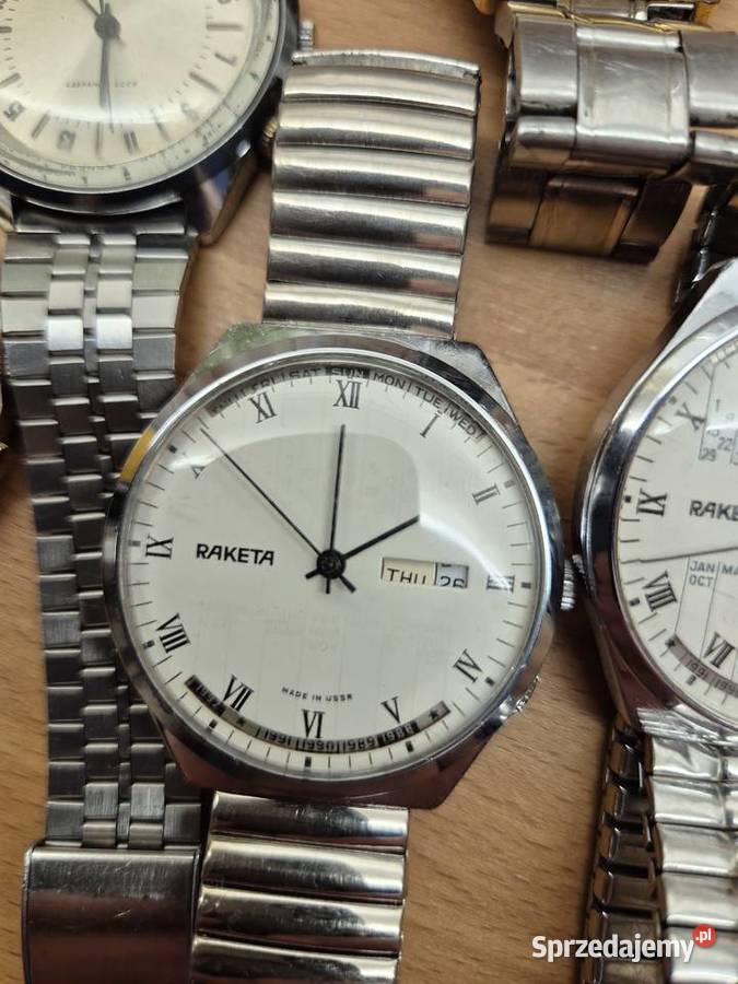 Zegarki PRLu 5 x Rakieta multikalendarz i 24h Chorzów