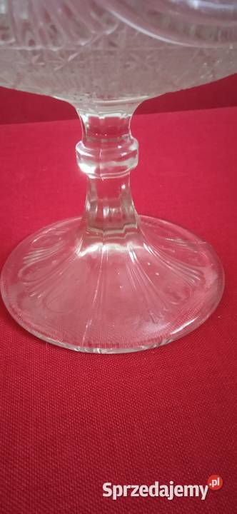 Stara Duża patera kryształowa Świdnica