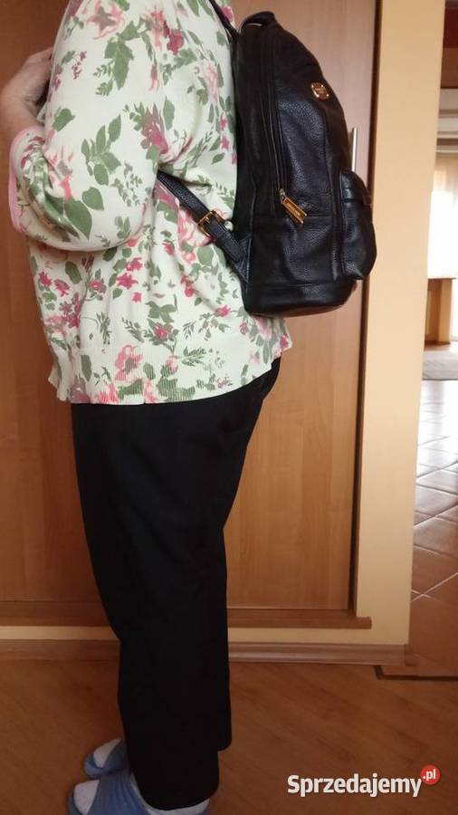 Oryginalny czarny skórzany plecak Michael Kors Sosnowiec