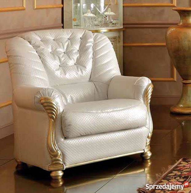 fotel z krzyształkami Swarovskiego mod. Leonardo Gold