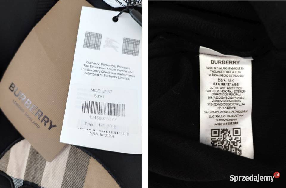 Sweterek sweter bluza motyw Burberry Burberry Bluzki i koszule Kielce