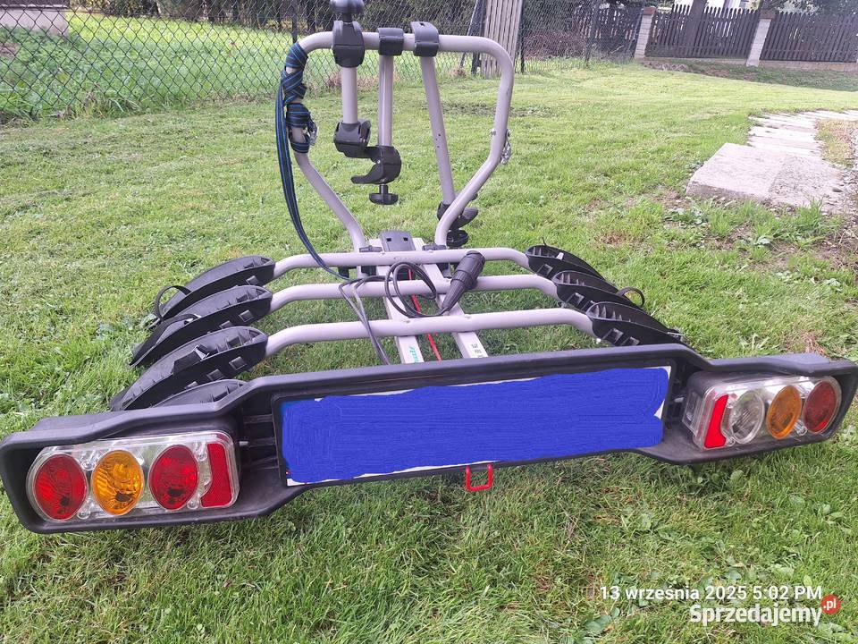 Bagażnik na hak samochodowy na 4 rowery